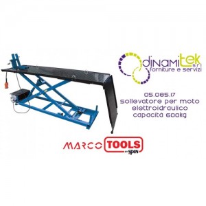 05.085.17 SOLLEVATORE PER MOTO ELETTROIDRAULICO capacità 600kg SPIN MARCO TOOLS Dinamitek 1
