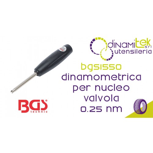 BGS TECHNIC BGS1550 UTENSILE DINAMOMETRICO PER NUCLEO VALVOLA 0.25 NM Dinamitek 1