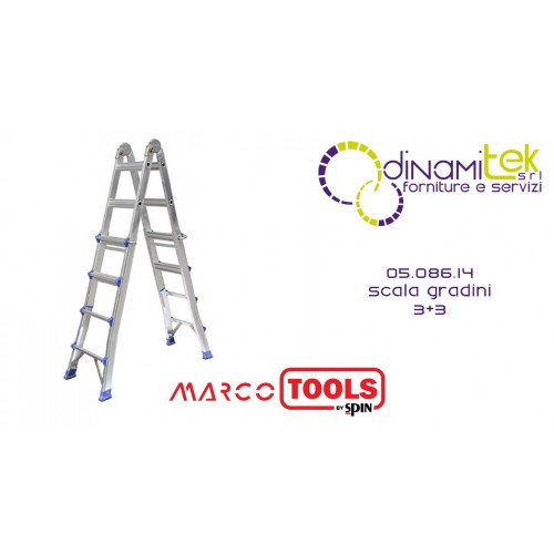 05.086.14 SCALA GRADINI 3+3 SPIN MARCO TOOLS Dinamitek 1