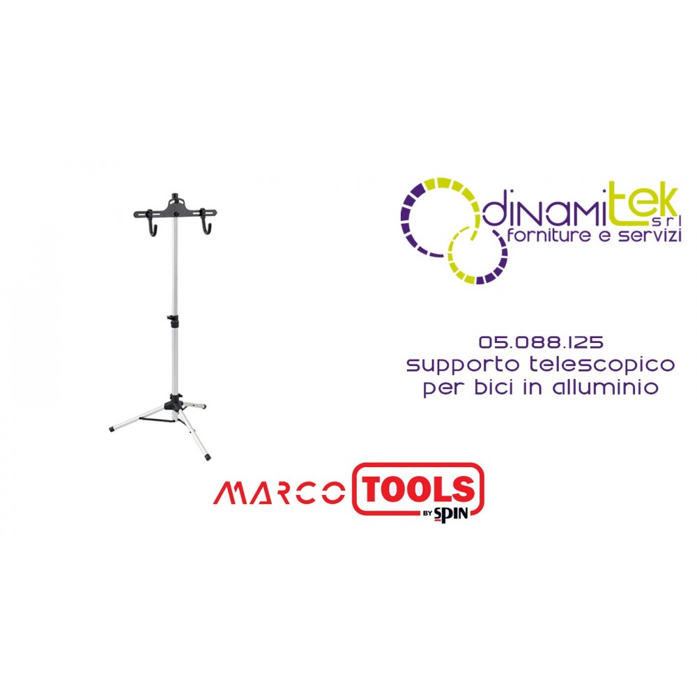 05.088.125 SUPPORTO TELESCOPICO PER BICI IN ALLUMINIO SPIN MARCO TOOLS Dinamitek 1