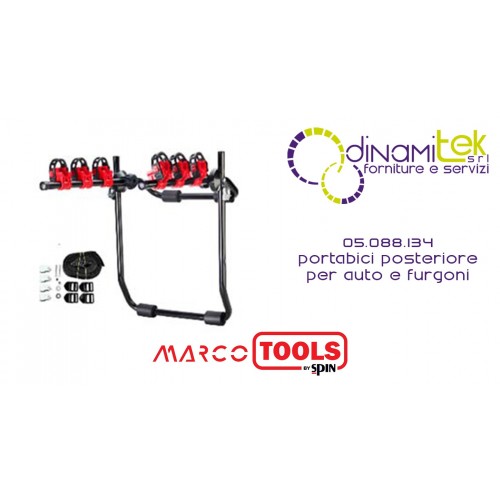 05.088.134 PORTABICI POSTERIORE PER AUTO E FURGONI SPIN MARCO TOOLS Dinamitek 1