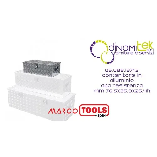 05.088.137.R2 CONTENITORE IN ALLUMINIO ALTA RESISTENZA mm 76,5x35,3x25,4h SPIN MARCO TOOLS Dinamitek 1