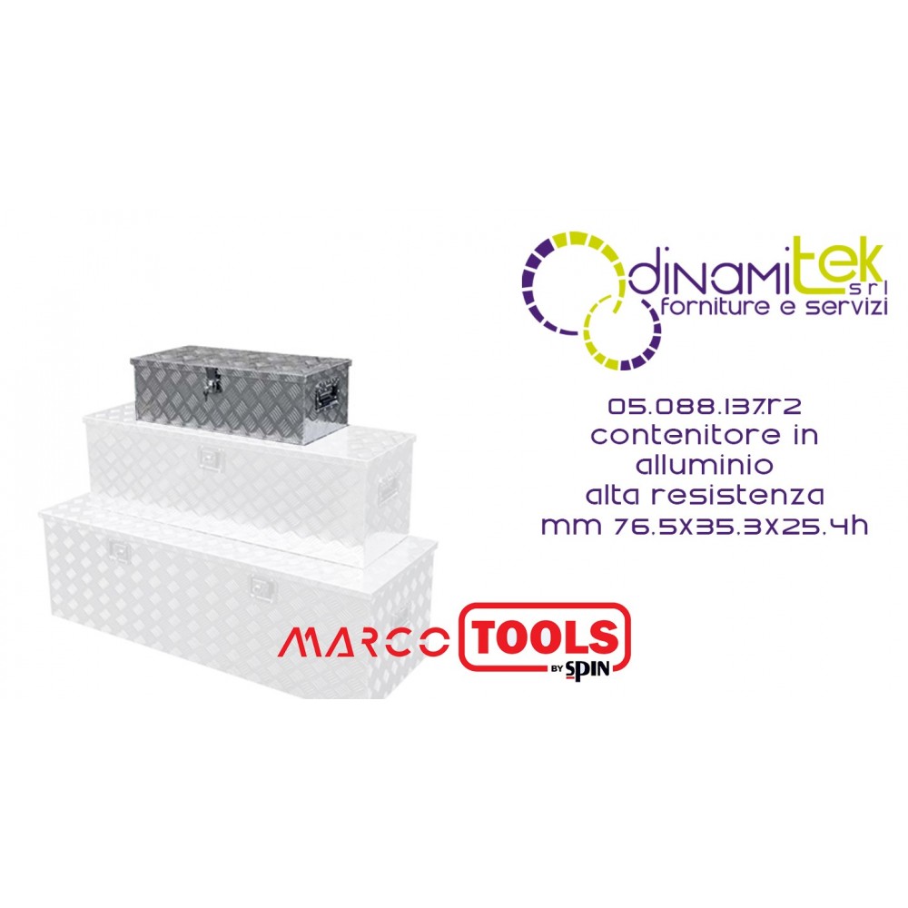05.088.137.R2 CONTENITORE IN ALLUMINIO ALTA RESISTENZA mm 76,5x35,3x25,4h SPIN MARCO TOOLS Dinamitek 1