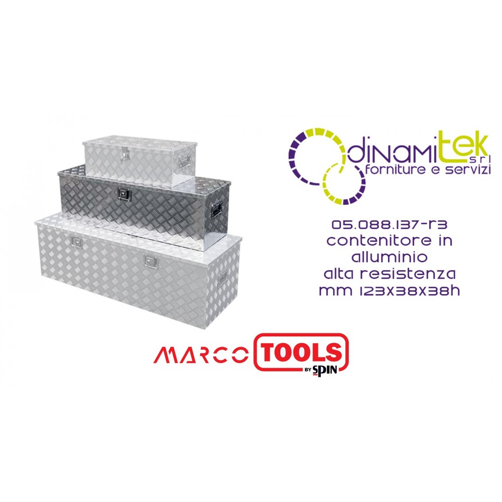 SPIN 05.088.137.R3 CONTENITORE IN ALLUMINIO ALTA RESISTENZA mm 123x38x38h Dinamitek 1