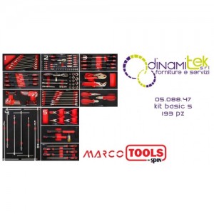 05.088.47 KIT PROFI 5/193 UTENSILI PER CARRELLI SPIN MARCO TOOLS Dinamitek 1