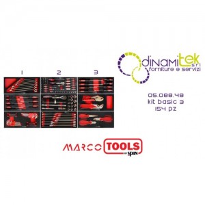 05.088.48 KIT BASIC 3/161 UTENSILI PER CARRELLI SPIN MARCO TOOLS Dinamitek 1