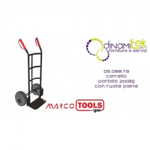 05.088.79 CARRELLO PORTATA 200kg CON RUOTE IN POLIURETANO PIENE SPIN MARCO TOOLS Dinamitek 1
