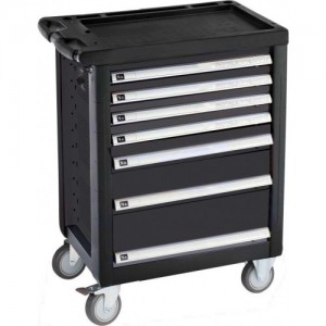 SPIN 05.088.99X CARRELLO NERO PORTA UTENSILI 7 CASSETTI KIT PROFI 6-200 pz Dinamitek 2