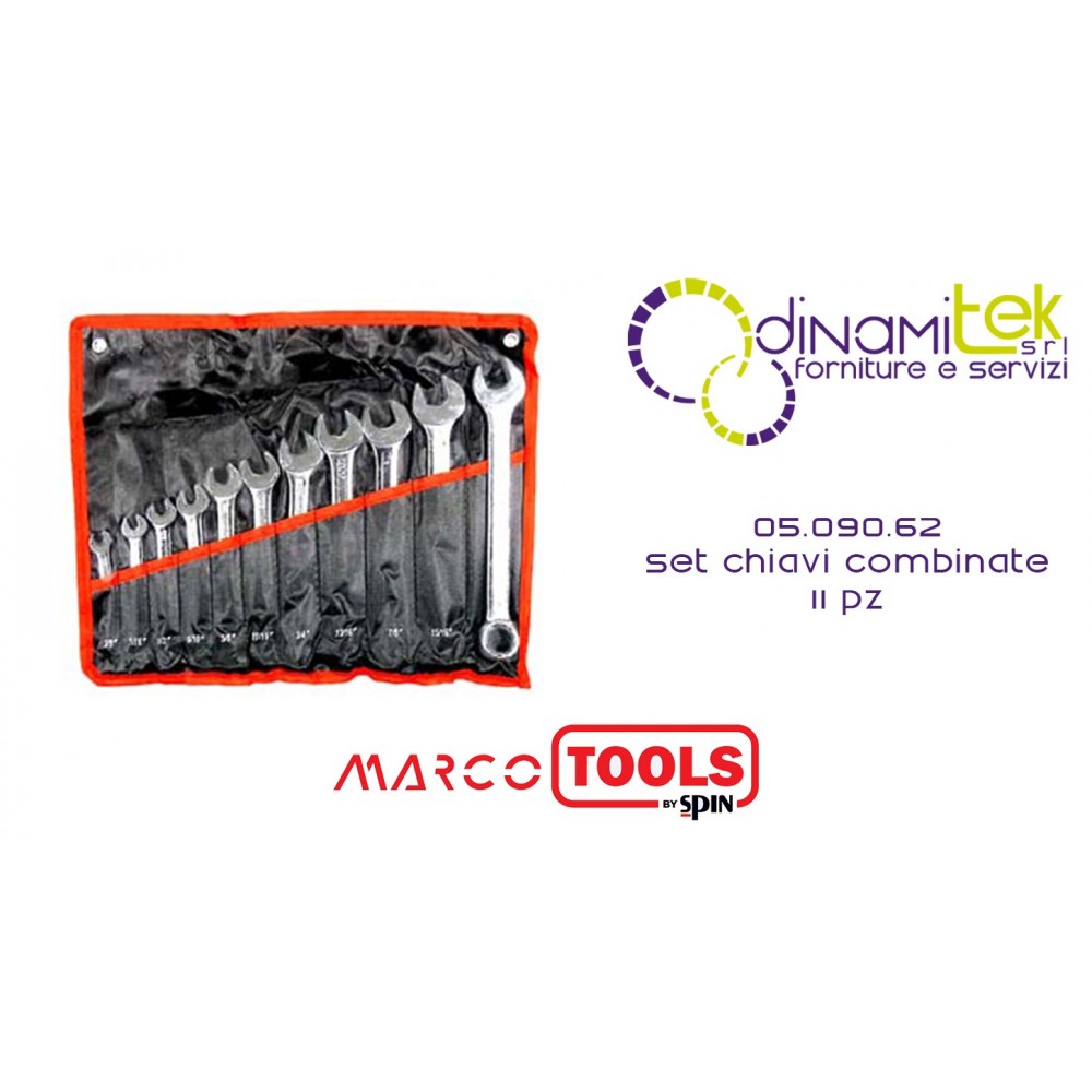 05.090.62 SET 11 CHIAVI COMBINATE SPIN MARCO TOOLS Dinamitek 1
