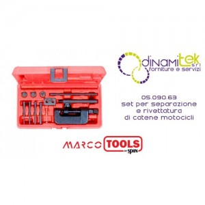 05.090.63 SET PER LA SEPARAZIONE E RIVETTATURA DI CATENE MOTOCICLI SPIN MARCO TOOLS Dinamitek 1