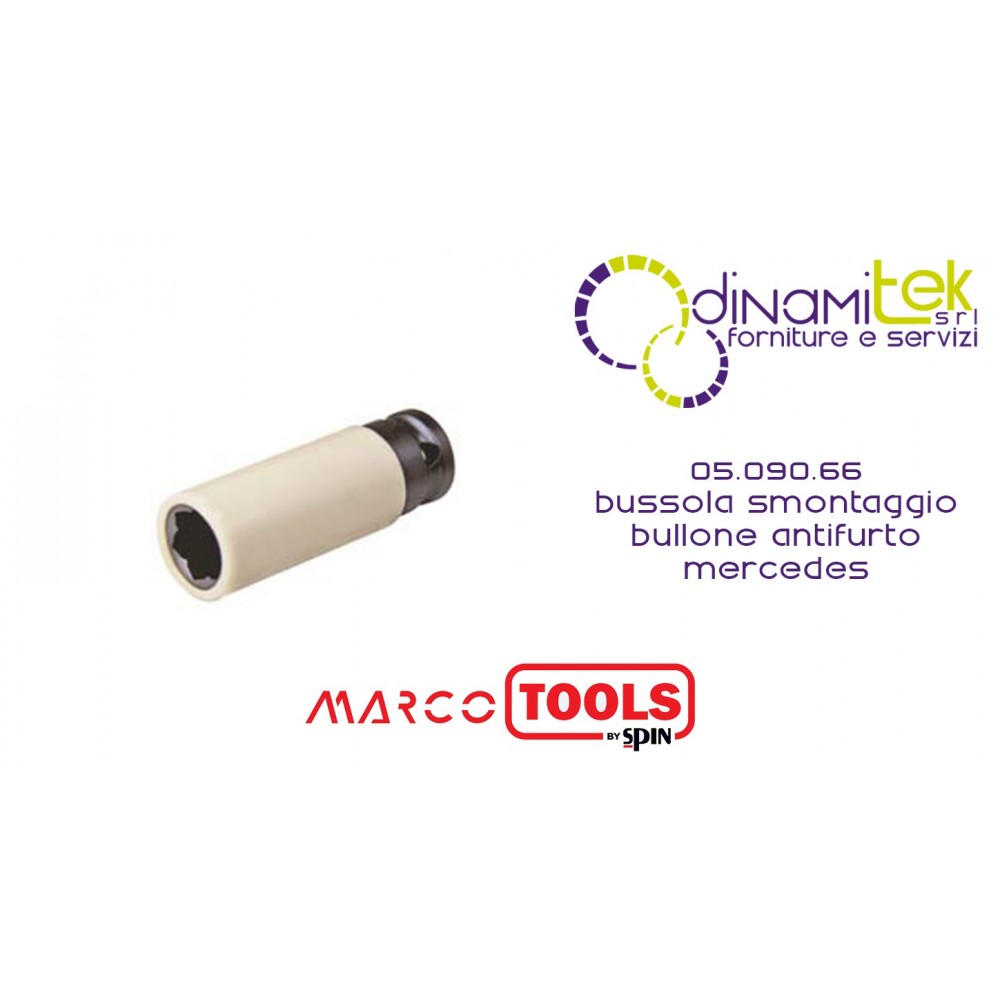 05.090.66 BUSSOLA SMONTAGGIO BULLONE ANTIFURTO MERCEDES SPIN MARCO TOOLS Dinamitek 1