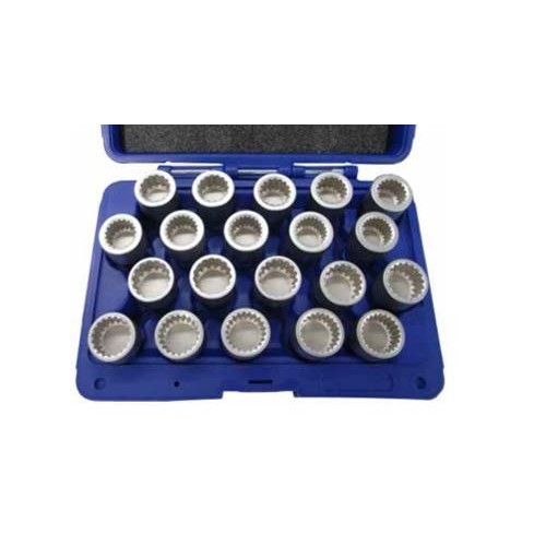 05.090.68 SET 20 CHIAVI A BUSSOLA PER RIMOZIONE DADI ANTIFURTO PORSCHE SPIN MARCO TOOLS Dinamitek 2