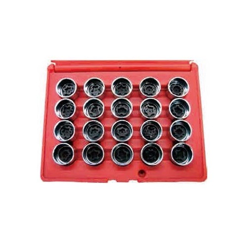 05.090.79 SET 20 CHIAVI A BUSSOLA PER RIMOZIONE DADI ANTIFURTO VW SPIN MARCO TOOLS Dinamitek 2