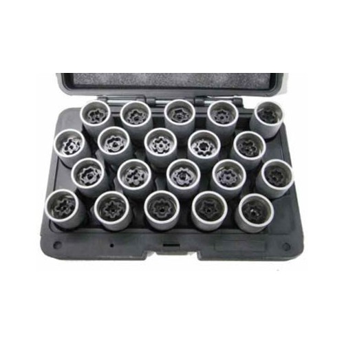 05.090.80 SET 20 CHIAVI A BUSSOLA PER RIMOZIONE DADI ANTIFURTO AUDI SPIN MARCO TOOLS Dinamitek 2