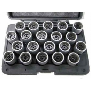 05.090.80 SET 20 CHIAVI A BUSSOLA PER RIMOZIONE DADI ANTIFURTO AUDI SPIN MARCO TOOLS Dinamitek 2
