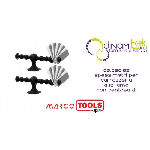 05.090.85 SPESSIMETRI PER CARROZZERIA A 10 LAME CON VENTOSA DI FISSAGGIO SPIN MARCO TOOLS Dinamitek 1