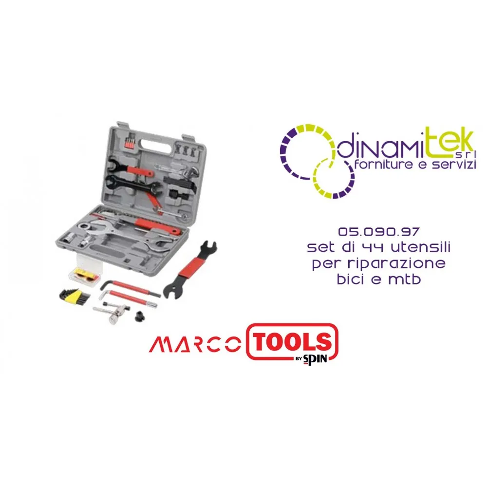 05.090.97 SET DI 44 UTENSILI PER RIPARAZIONE BICI E MTB SPIN MARCO TOOLS Dinamitek 1