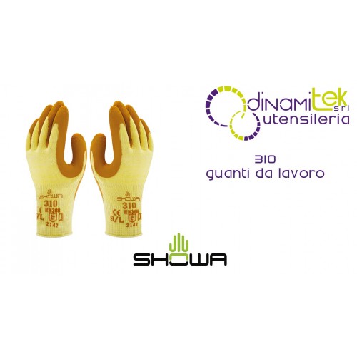 310 PAIRE DE GANTS DE TRAVAIL COULEUR ORANGE SHOWA