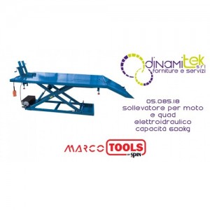 SPIN 05.085.18 SOLLEVATORE PER MOTO E QUAD ELETTROIDRAULICO capacità 600kg Dinamitek 1