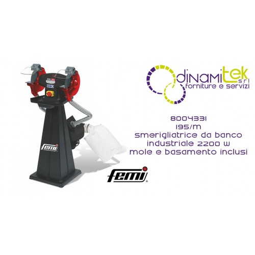 195 / M DOUBLE INDUSTRIAL BENCH GRINDER COD 8004331 FEMI Dinamitek 1