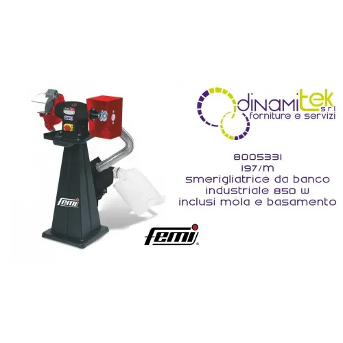 8005331 197 / M DREIPHASIGER INDUSTRIELLER TISCHSCHLEIFER FEMI 850 W INKLUSIVE SCHLEIFSCHEIBE - SOCKEL INKLUSIVE