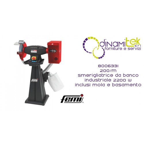 8006331 200 / M KOMBINIERTER DREIPHASIGER FEMI-INDUSTRIE-TISCHSCHLEIFER 2200 W INKLUSIVE SCHLEIFSCHEIBENBASIS INKLUSIVE