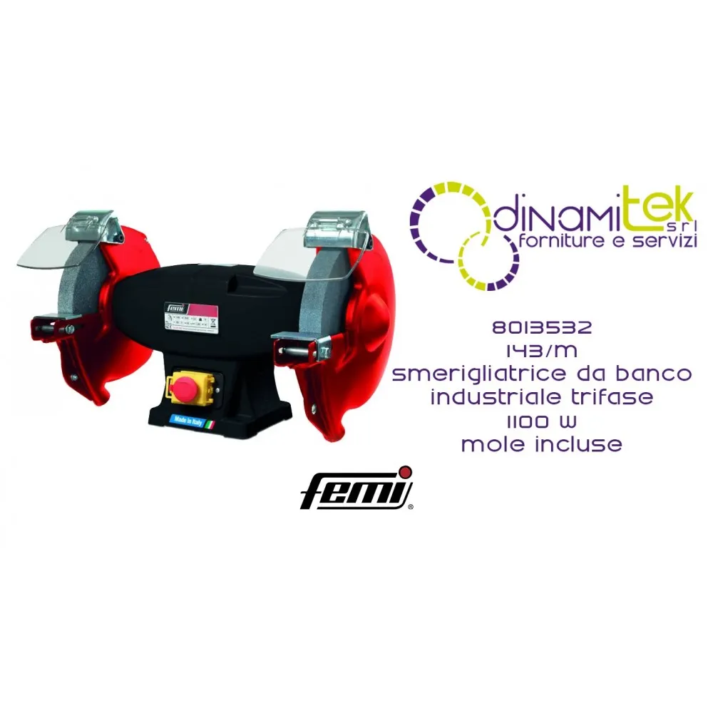 143 / M EVO DOPPELTE INDUSTRIELLE TISCHSCHLEIFMASCHINE KABELJAU 8013532 FEMI Dinamitek 1