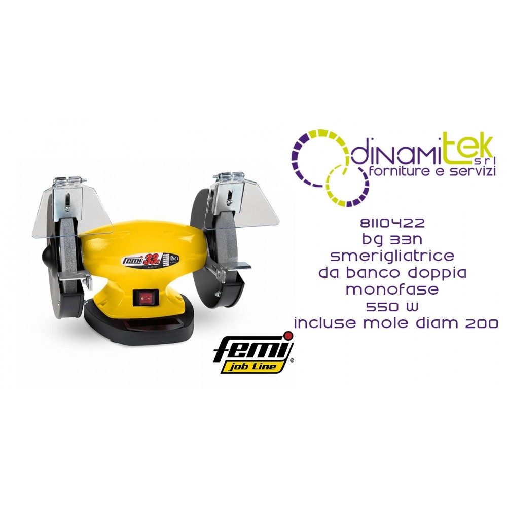 BG 33N DOUBLE BENCH GRINDER COD 8110422 FEMI Dinamitek 1
