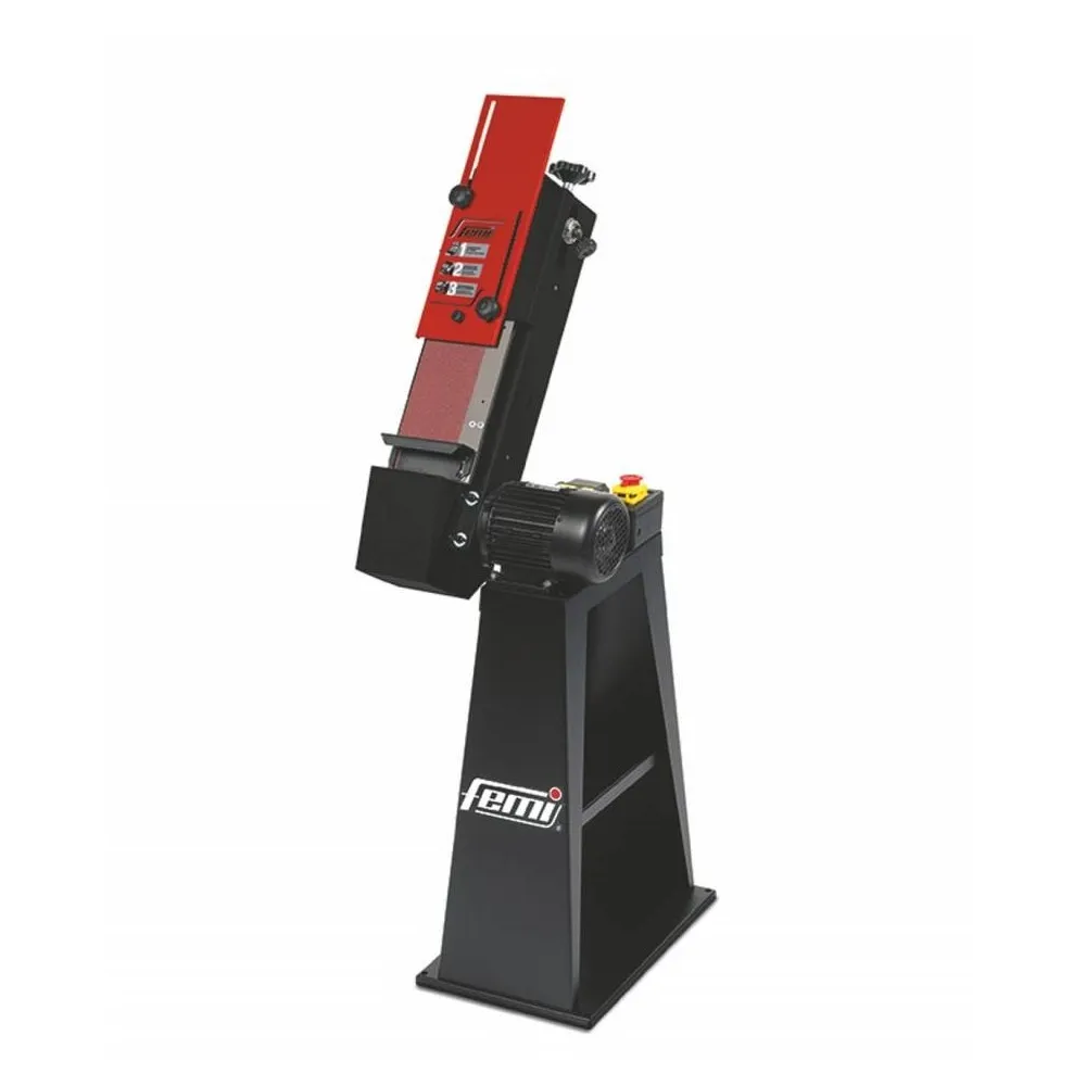 FEMI 8266133 542B LEVIGATRICE A NASTRO INCLINABILE INDUSTRIALE 120X1500 TRIFASE 1000W-CON BASAMENTO Dinamitek 2