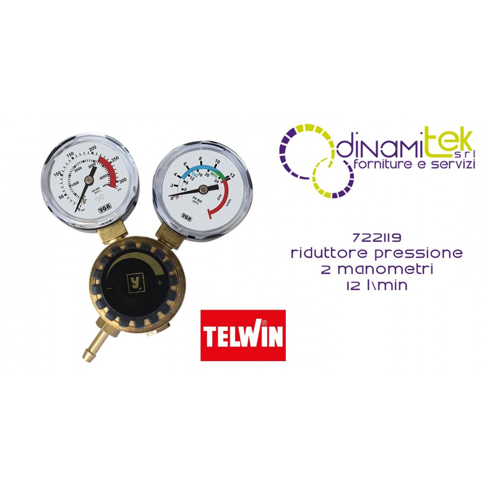 722119 REDUCTOR DE PRESIóN 2 MANóMETROS 12 L MIN TELWIN Dinamitek 1