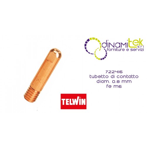 722416 TUBE CONTACT DIAM. 0,8 MM FE M6 TELWIN Dinamitek 1