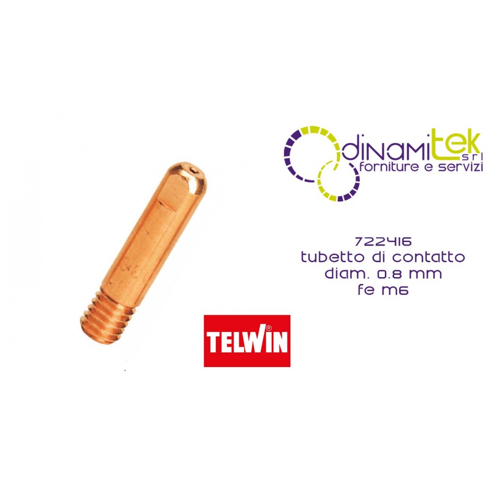 722416 TUBE CONTACT DIAM. 0,8 MM FE M6 TELWIN Dinamitek 1