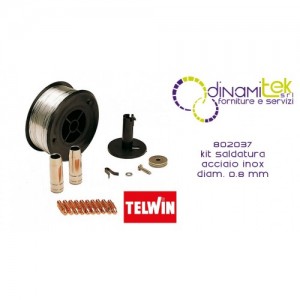 802037 STAINLESS STEEL WELDING KIT DIAM. 0.8 MM TELWIN Dinamitek 1