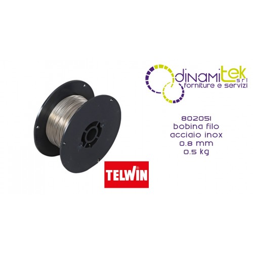 802051 EDELSTAHLDRAHTSPULE 0,8 MM 0,5 KG TELWIN Dinamitek 1