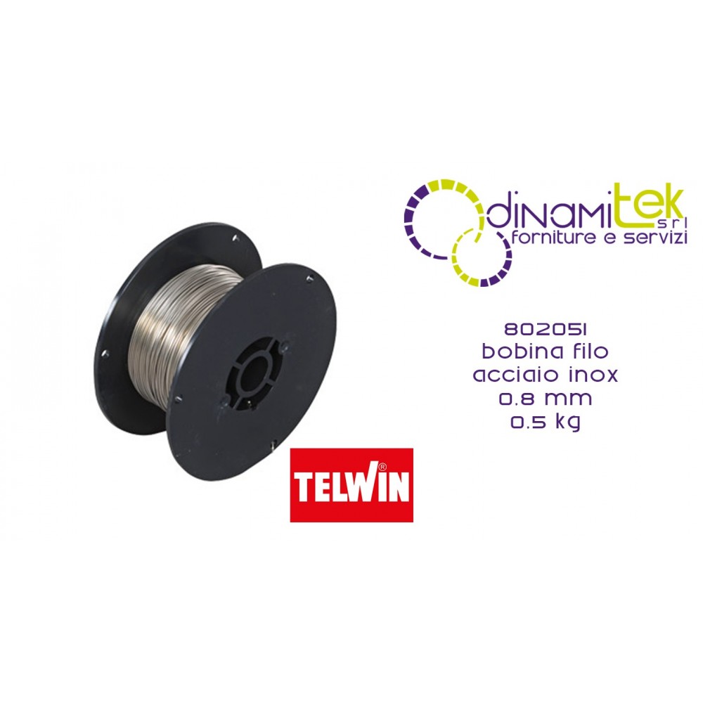 802051 STAINLESS STEEL WIRE COIL 0.8 MM 0.5 KG TELWIN Dinamitek 1