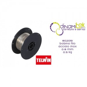 802051 BOBINE DE FIL EN ACIER INOXYDABLE 0,8 MM 0,5 KG TELWIN Dinamitek 1