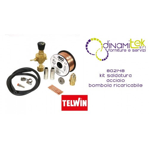 802148 KIT WELDING STEEL REFILLABLE CYLINDER TELWIN Dinamitek 1