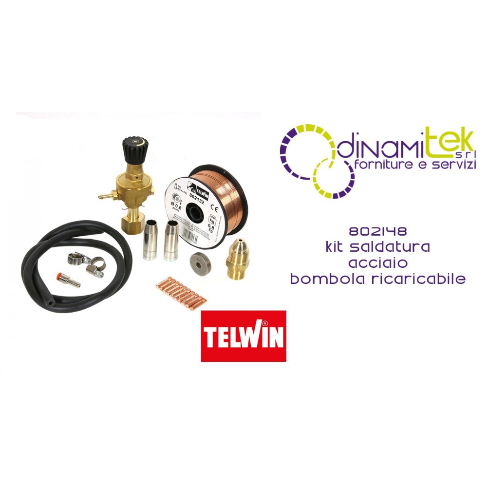 802148 KIT WELDING STEEL REFILLABLE CYLINDER TELWIN Dinamitek 1