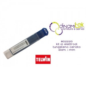 802220 KIT 10 éLECTRODES TUNGSTèNE CIRéES DIAM. 1 MM TELWIN Dinamitek 1
