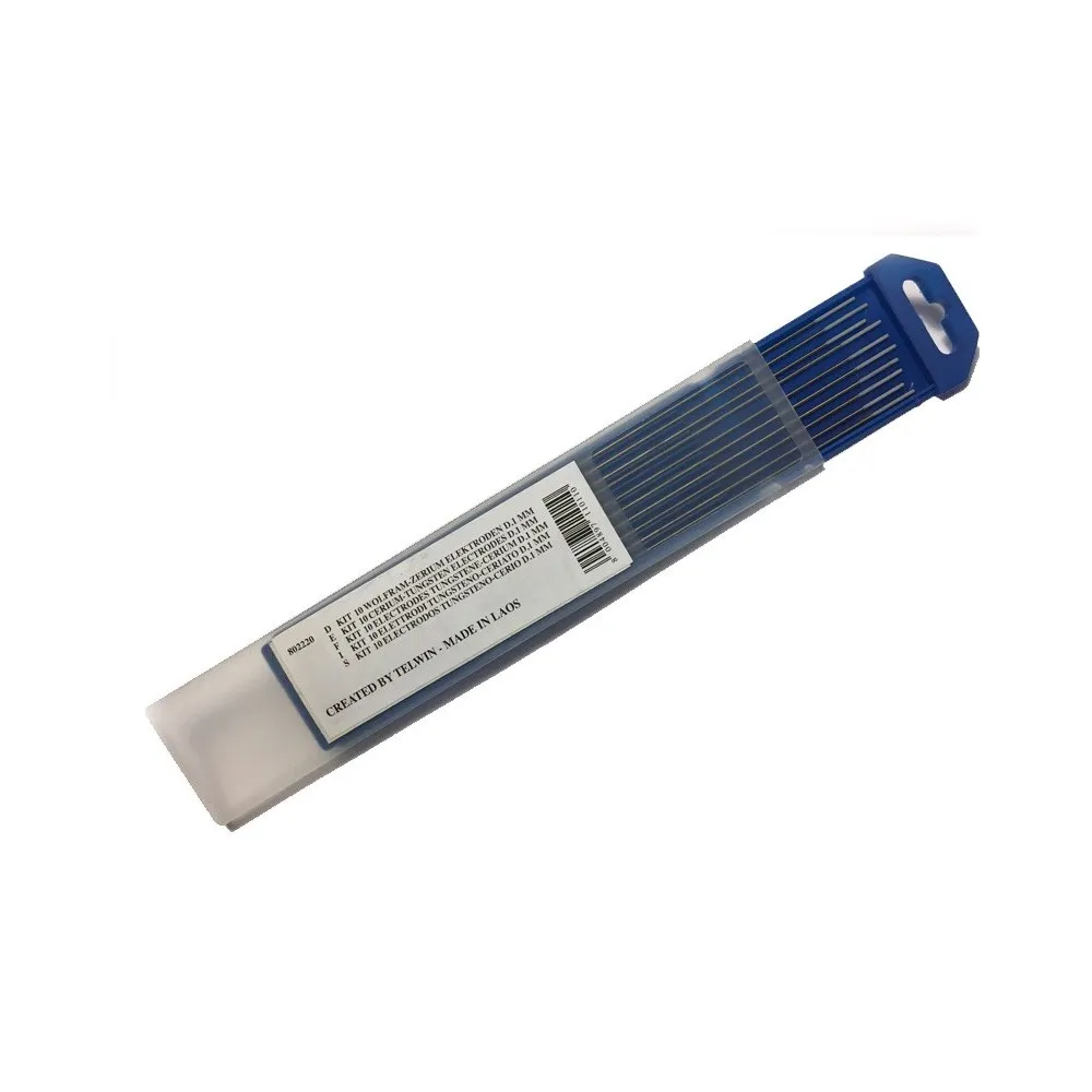 802220 KIT 10 GEWACHSTE WOLFRAMELEKTRODEN DURCHM. 1 MM TELWIN Dinamitek 2