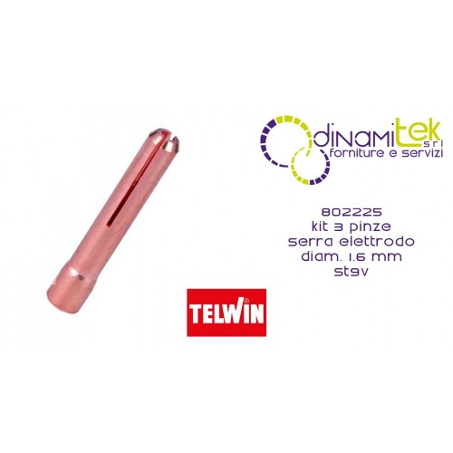 802225 KIT 3 PINZAS PARA ELECTRODOS DIAM. TELWIN ST9V DE 1,6 MM Dinamitek 1