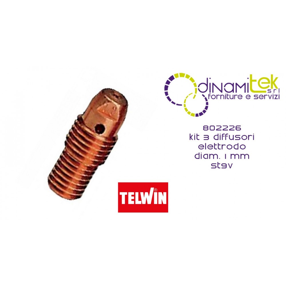 802226 KIT MIT 3 ELEKTRODENDIFFUSOREN DURCHM. 1 MM ST9V TELWIN Dinamitek 1