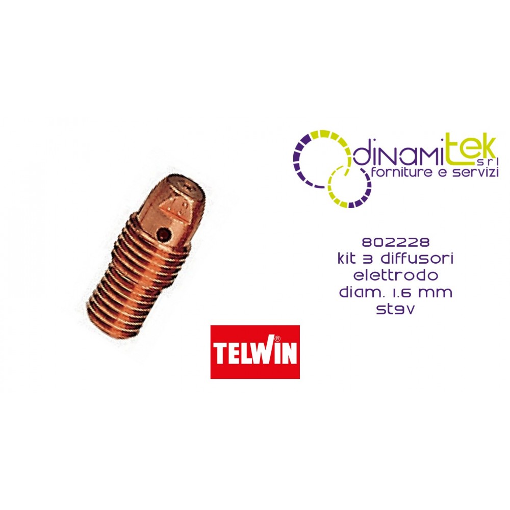 802228 KIT MIT 3 ELEKTRODENDIFFUSOREN DURCHM. 1,6 MM ST9V TELWIN Dinamitek 1
