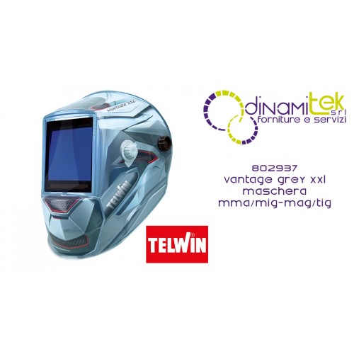 MMA / MIG-MAG / TIG MASK VANTAGE GREY XXL TELWIN Dinamitek 1
