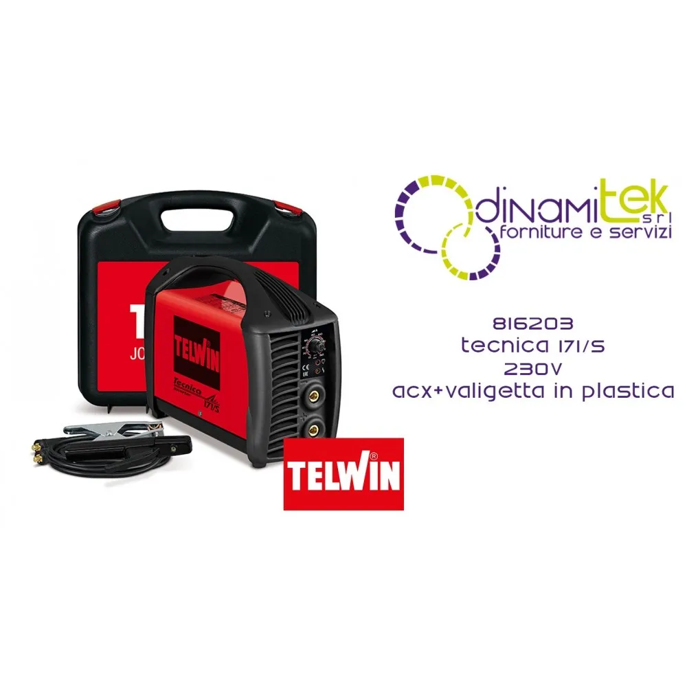 816203 WELDING MACHINE 171 / S 230V ACC. WITH TELWIN PLASTIC CASE Dinamitek 1