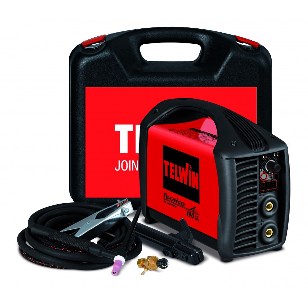 816220 SALDATRICE TECNICA 190 TIG-MMA DC LIFT VRD CON VALIGETTA DI PLASTICA TELWIN Dinamitek 2
