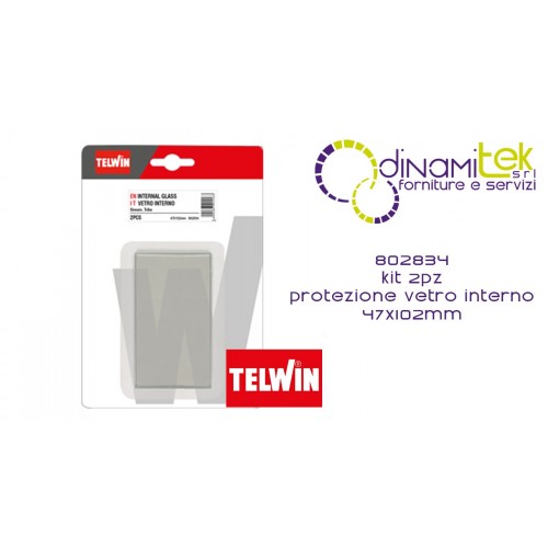 802834 KIT 2 pz PROTEZIONE VETRO INTERNO 47X102 mm TELWIN Dinamitek 1