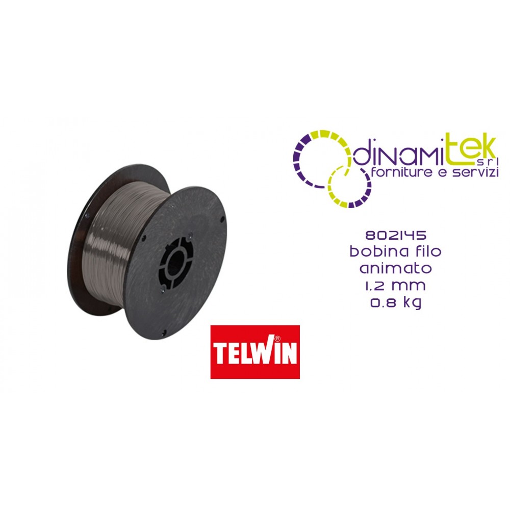 802145 ACCESSORIO SALDATRICE BOBINA FILO ANIMATO 1.2 mm 0.8 kg TELWIN Dinamitek 1