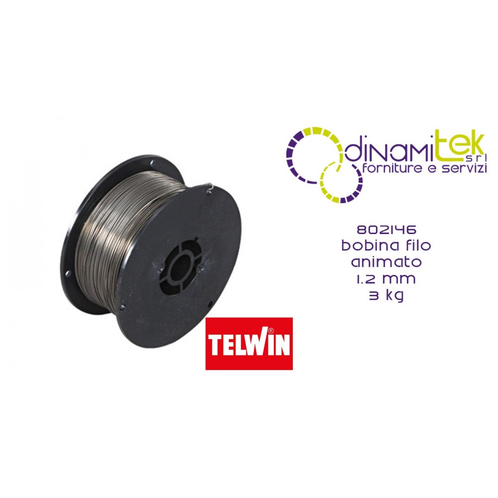 802146 ACCESSORIO SALDATRICE BOBINA FILO ANIMATO 1.2 mm 3 kg TELWIN Dinamitek 1