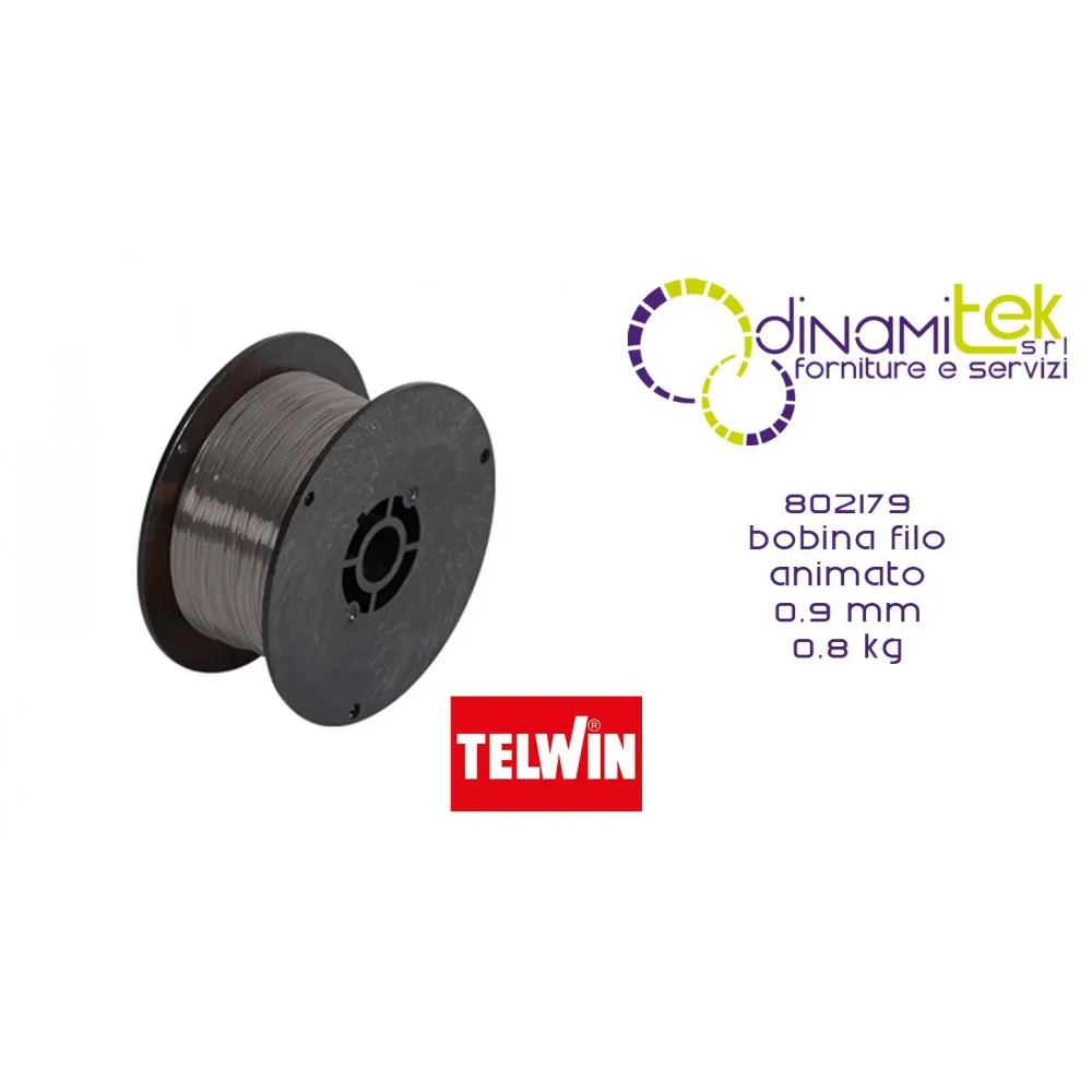802179 ACCESSORIO SALDATRICE BOBINA FILO ANIMATO 0.9 mm 0.8 kg TELWIN Dinamitek 1
